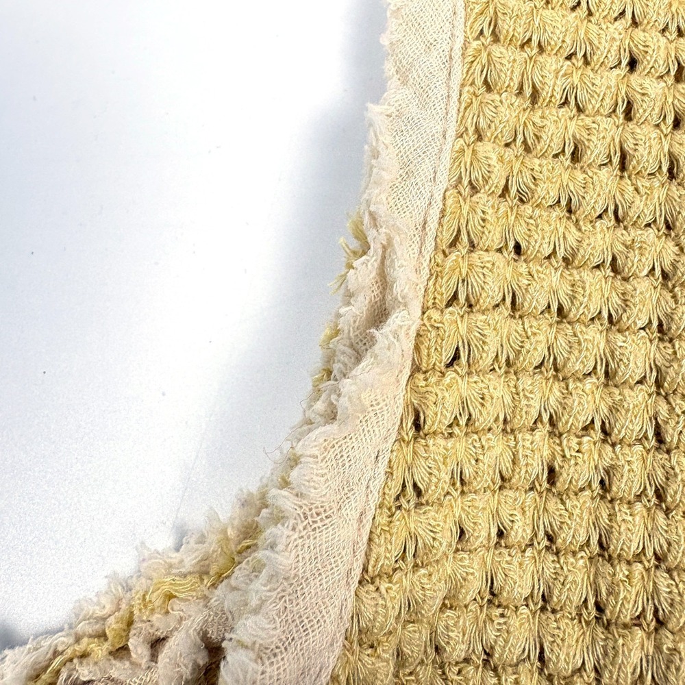 POL Ruffled Cropped Tank Top Womans Sz S Dandelion Wheat Babydoll Boho Casual - Picture 11 of 13